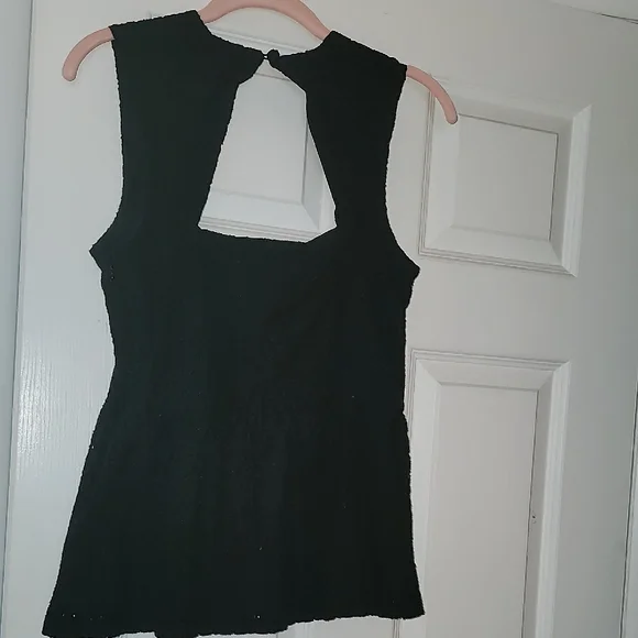 Anthropologie Black Lace Tank Top - Picture 2 of 8